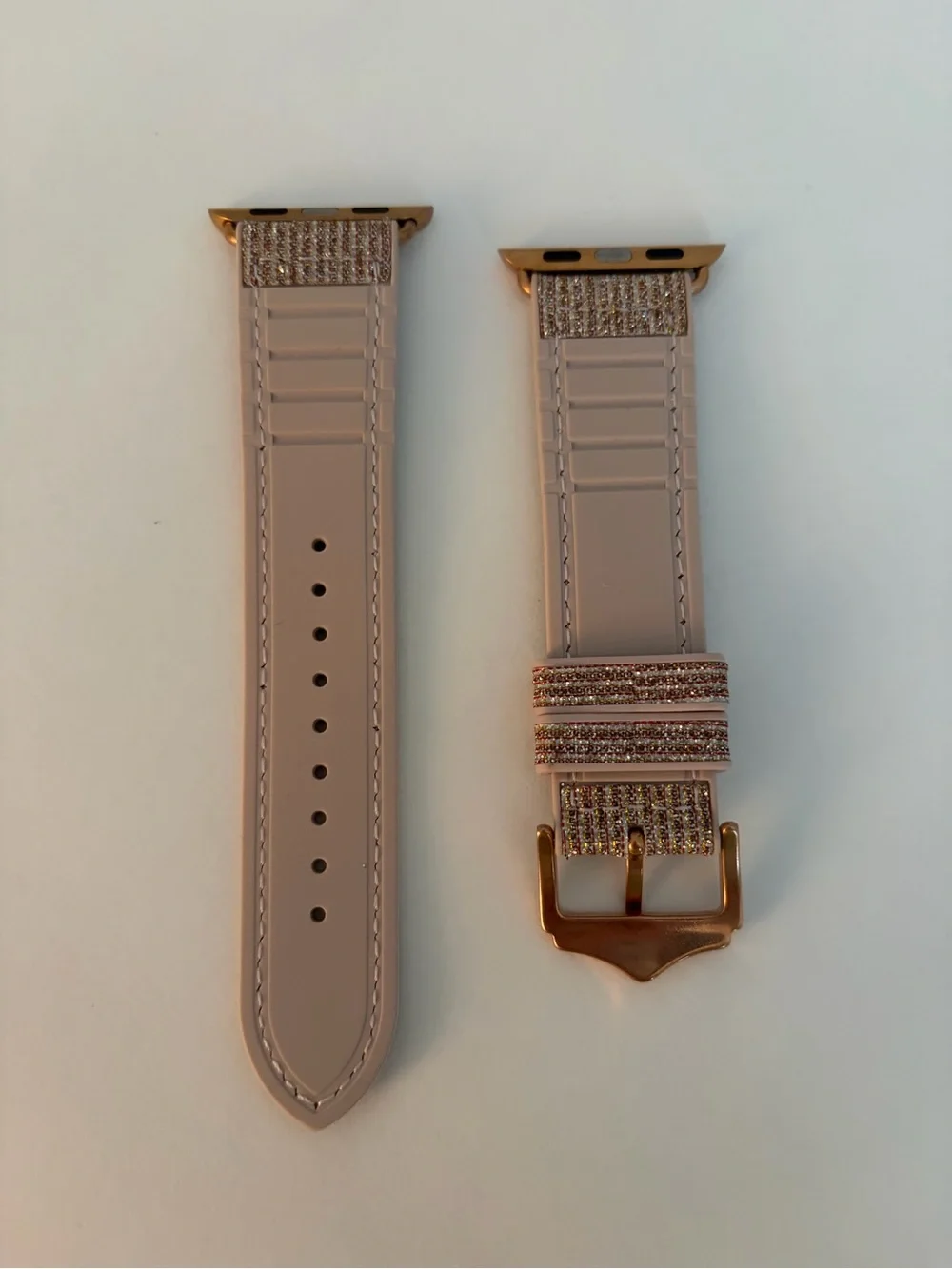 Rose Gold Glitter Nylon Replacement Watch Band for Smartwatch